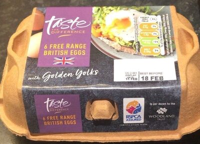 6 free range british eggs