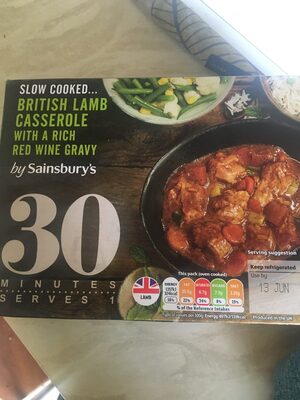 Slow Cooked British Lamb Casserole with a Rich Red Wine Gravy