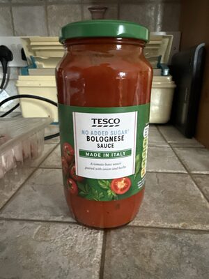 No added sugar bolognese sauce