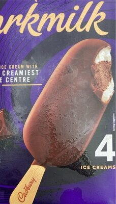Darkmilk Creamy Vanilla Ice Cream with the Richest Creamiest Chocolate Centre